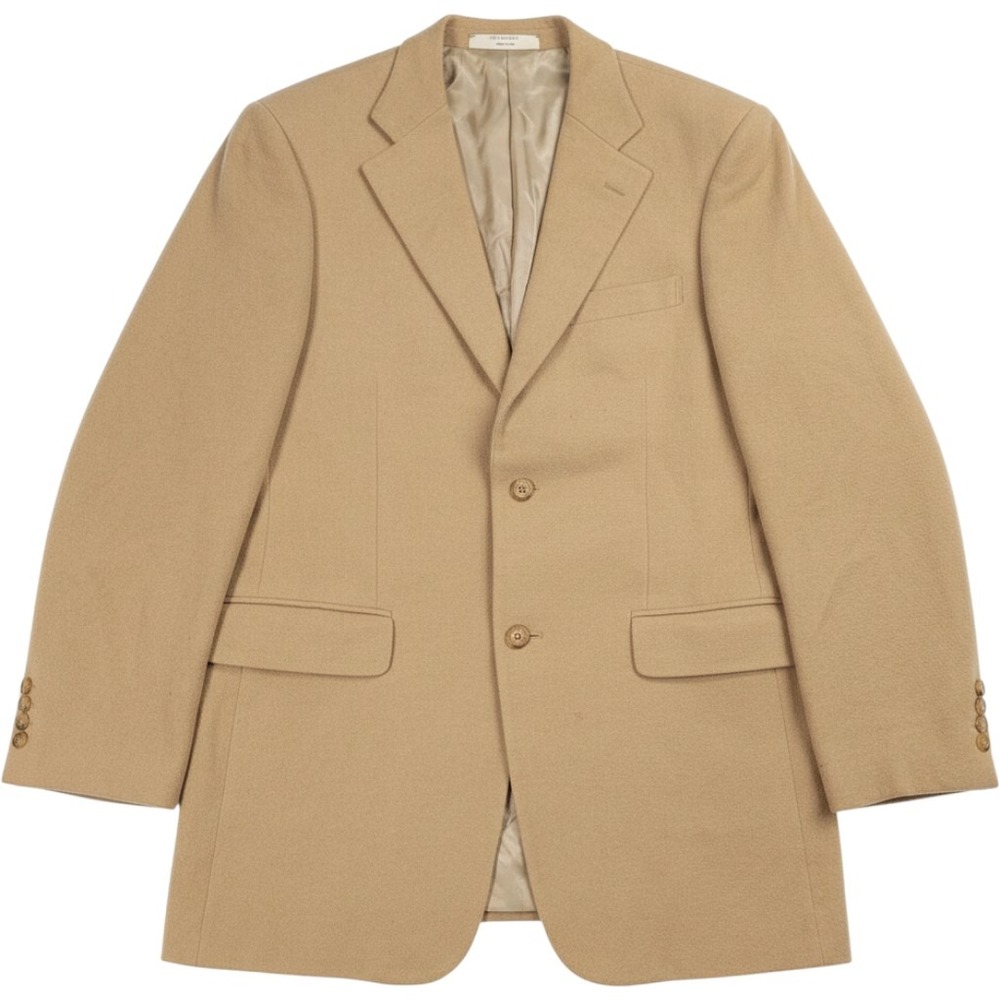John W Nordstrom Mens Camel Hair Sport Coat Blazer Tan Two Button 42R